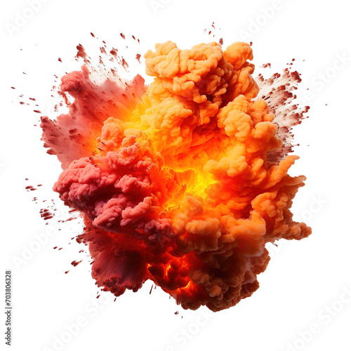 An explosion isolated on transparent background