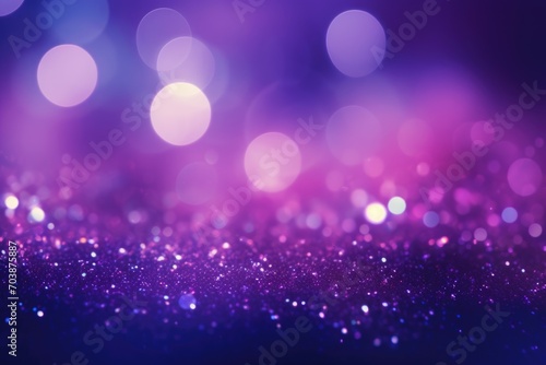 Abstract blue, purple and pink glitter lights background. Unicorn. Circle blurred bokeh. Romantic backdrop for Valentines day, women's day, holiday or event