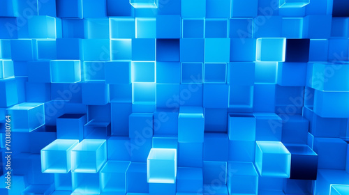 Blue Abstract 3d animation geometric background design