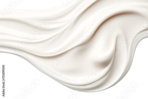 smear of cream texture on transparent background