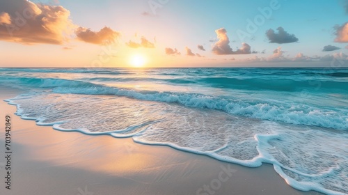 Sunrise over beach