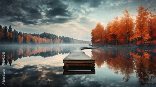  Abant Lake Autumn forest landscape reflection