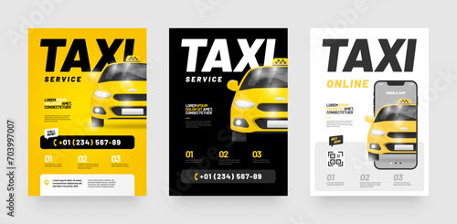 Simple layout template design for taxi service. Design with taxi car for flyer, poster, cover, brochure, banner or any layout.