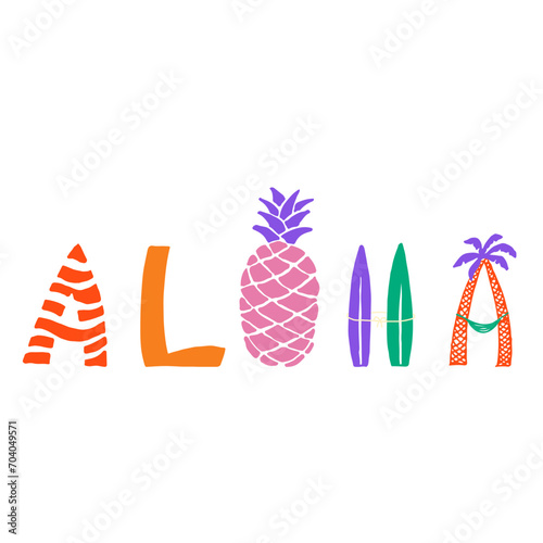 Tropical Aloha Illustration