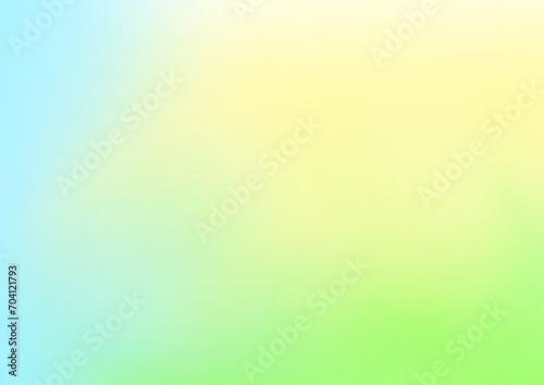 Abstract horizontal Background in Light yellow, green, blue colours. soft Gradient in pastel spring colors. Ecology concept Banner with copy space. blur, bokeh wallpaper, Nature backdrop concept
