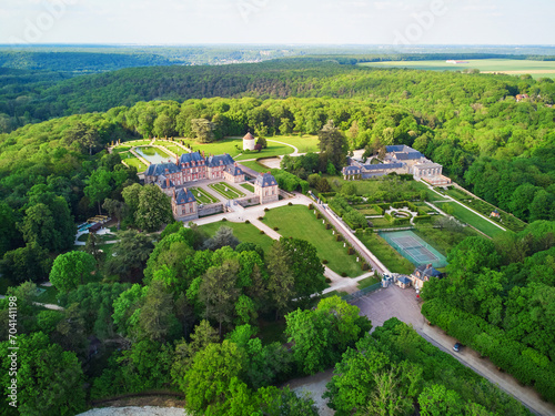 Scenic view of chateau de Breteuil in Choisel, France