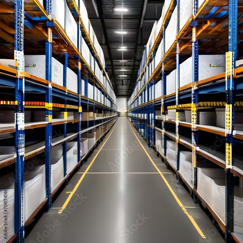 A sleek and functional logistics center managing efficient distribution3