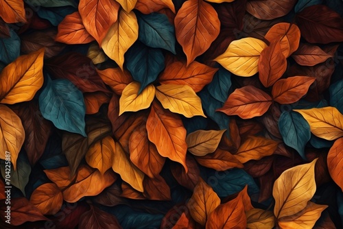 Colorful autumn leaves background