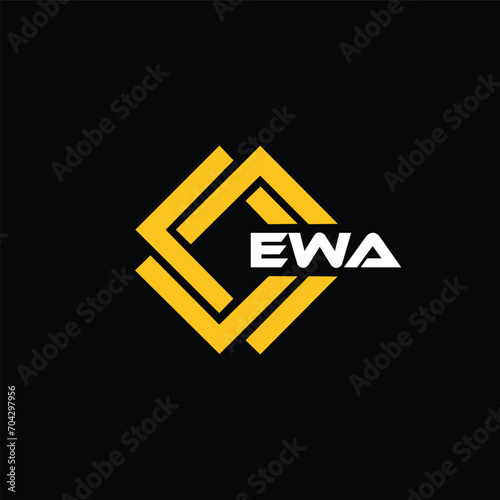  EWA letter design for logo and icon.EWA typography for technology, business and real estate brand.EWA monogram logo.
