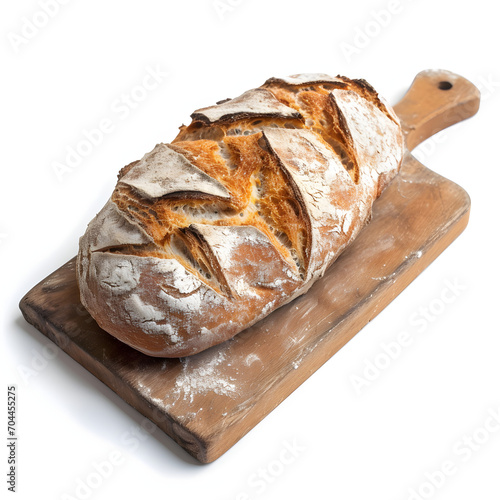 Artisan breadboard isolated on white background, png 