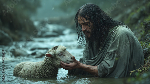 Jesus sucht das verlorene Schaf