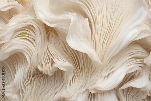 Underside of white oyster mushroom background