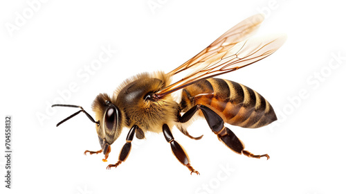 honey bee isolated on transparent background