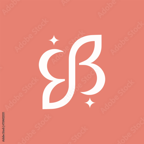 Elegant BB Letter Linked Monogram Logo Design