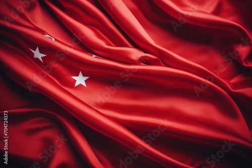 Red flag with five pointed white stars