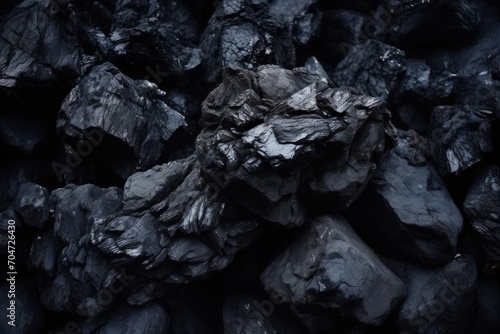 Black coals from nature representing background industrial coals and volcanic rock