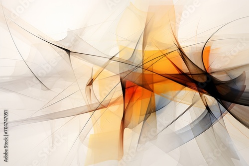 abstract orange and blue background in the style of cubism expressionism surrealism. complex colorful shapes and lines muddled as art creativity flow confusion inspiration concept.