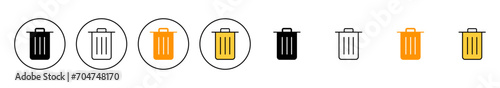 Trash icon set vector. trash can icon. delete sign and symbol.