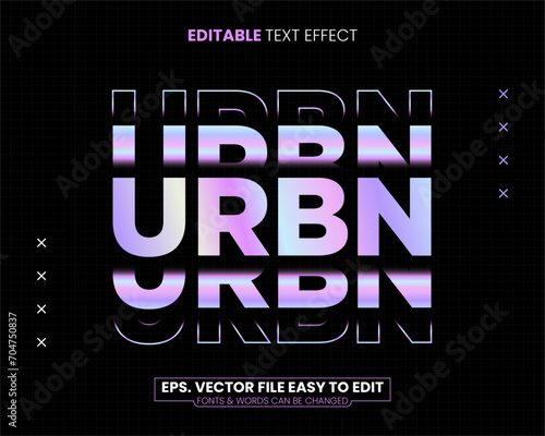 holographic editable text effect