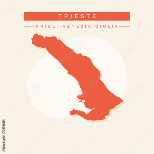 Vector illustration vector of Trieste map Italy