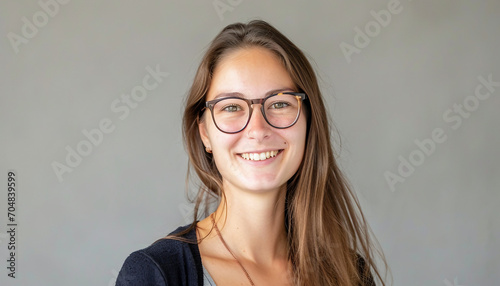 Smiling 25 years old teacher, headshot portrait