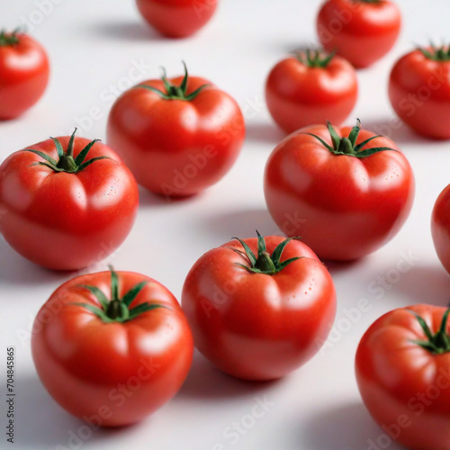 tomatos on a white background, digital art, 3d rendering