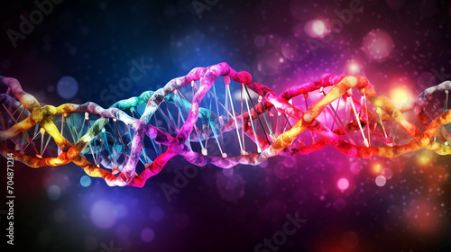 Blue DNA structure isolated background. 3D illustration