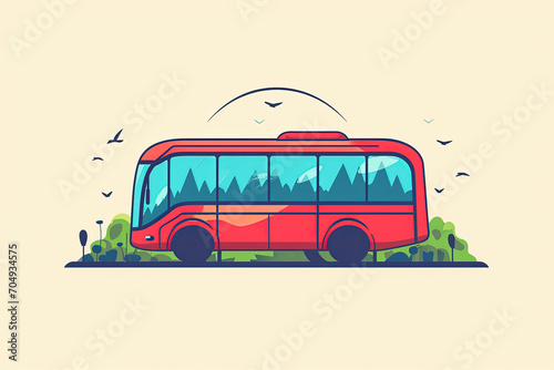 Beautiful and unique bus logo.