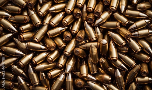 A Pile of Expended Bullet Shells With Metallic Debris and Ammunition Remnants