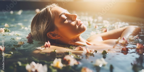 spring spa day where women enjoy relaxation and beauty treatments , Generative AI