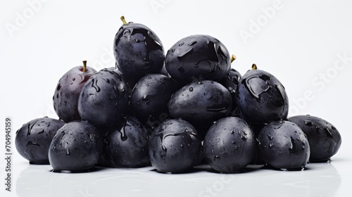 Heap prunes on a white surface