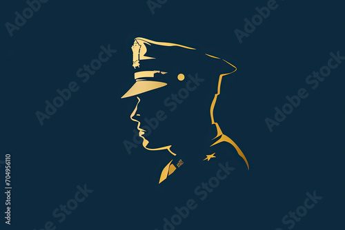 Modern and stylish policeman logo.