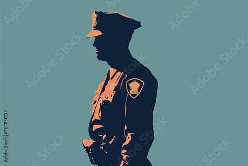 Modern and stylish policeman logo.