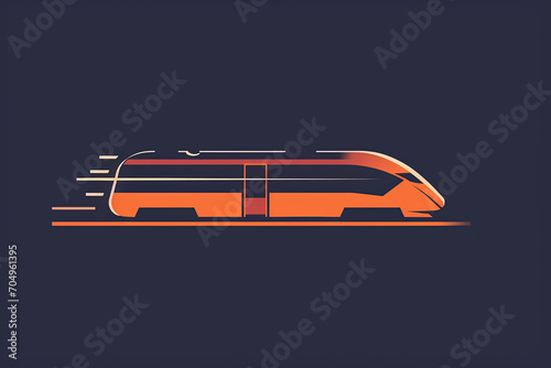 Beautiful and stylish train logo.