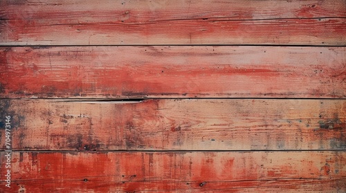 Rustic red weathered wooden plank background.