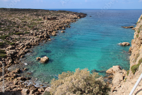 mediterranean sea in crete in greece