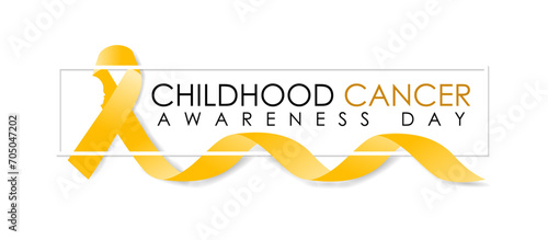 International Childhood Cancer day is observed every year on February 15. Health Awareness of children. Vector Illustration .