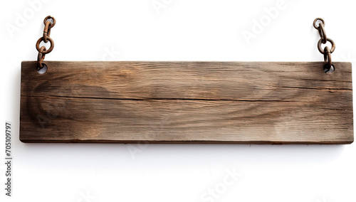 Wooden nameplate isolated on transparent background. PNG