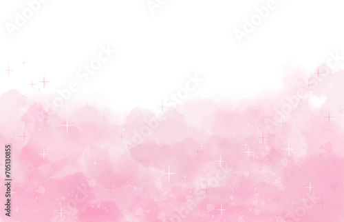 Pastel pink watercolor with sparkle abstract background wallpaper frame for birthday baby shower