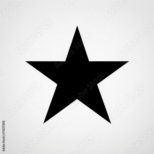 Estrella negra sobre fondo blanco