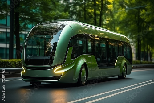 Green bus powered by clean carbon neutral energy...
