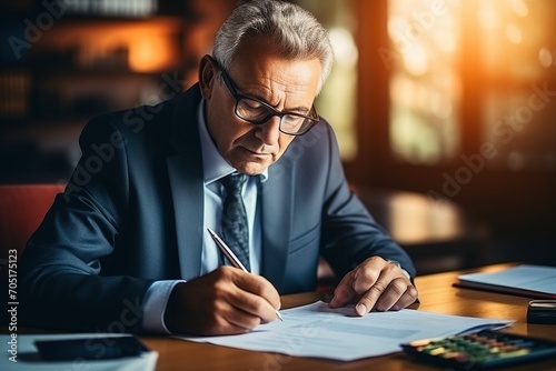 Businessman signing a contract
