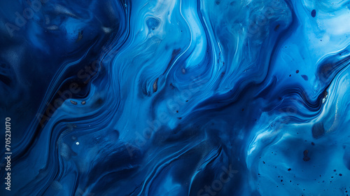 Sapphire Swirls: Abstract Blue Liquid Art