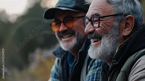 two men with beards are smiling