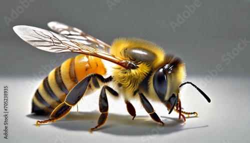 bee on white background