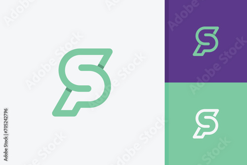 sp ps logo design icon vector template