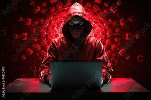  hacker virus malware attack during coronavirus pandemic concept