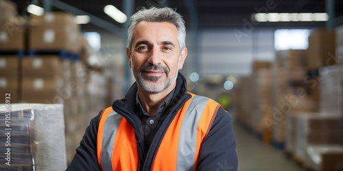 Logistikmitarbeiter im Warenlager