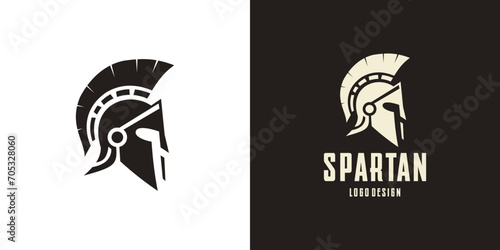 logo illustration of greek spartan warrior