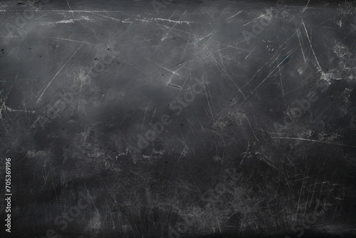 texture of dirty dark school blackboard with stains of chalk lines and school chalk eraser - Generative AI